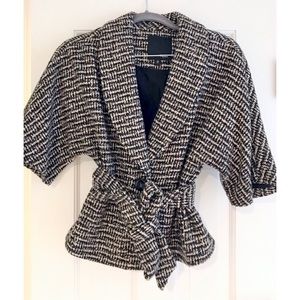 Liquid Dress Tie Waist Jacket